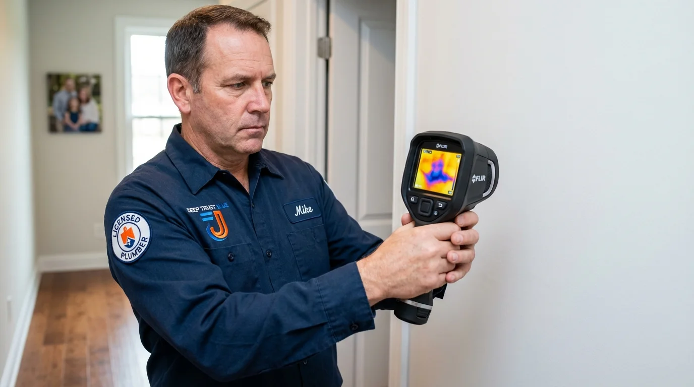 Thermal imaging leak detection by Johns Plumbing LLC in Weedsport
